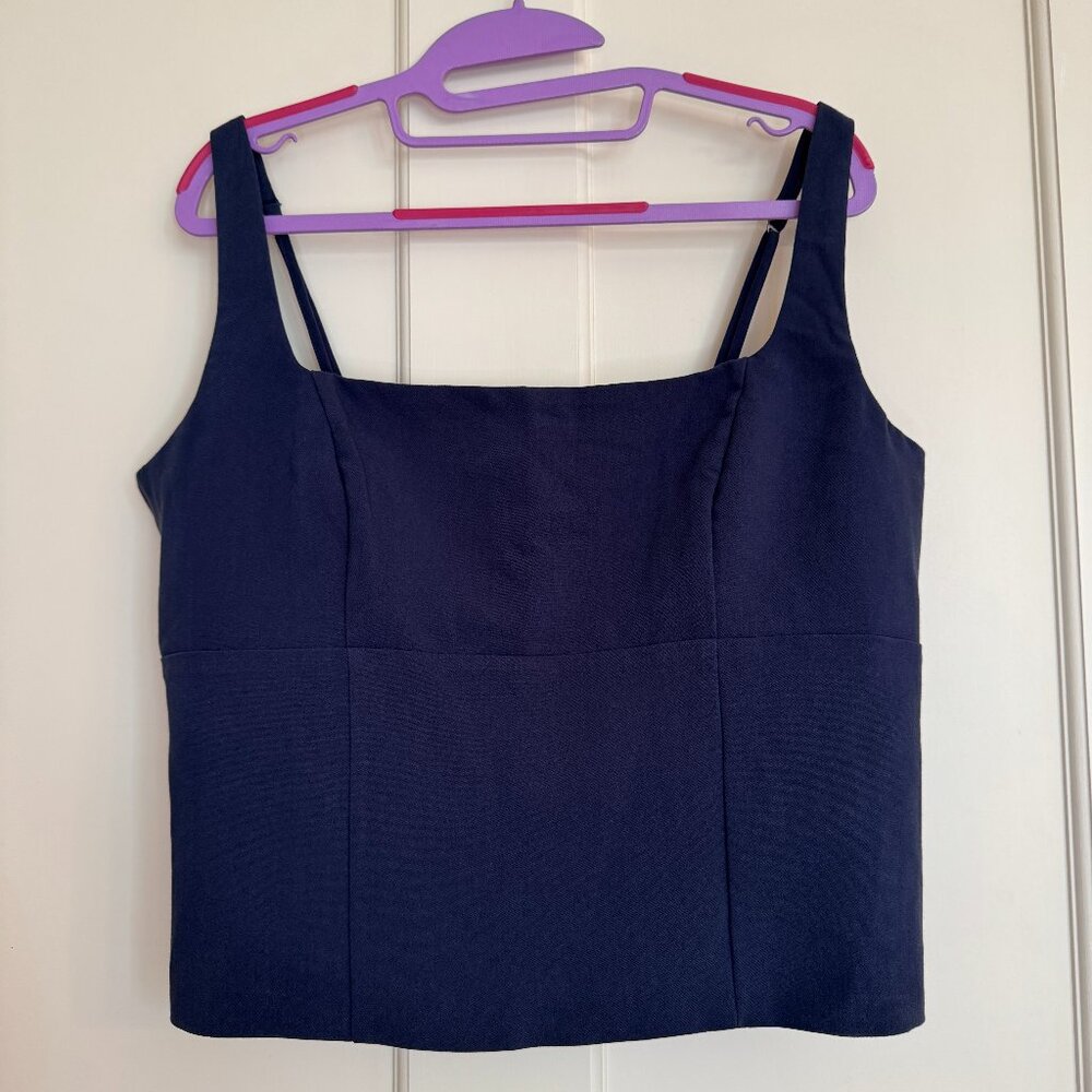 Abercrombie & Fitch Navy Blue Tank Top Adjustable Straps Size XL